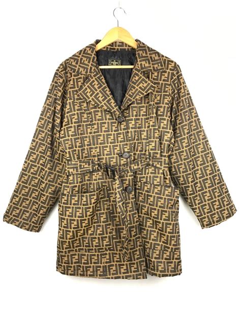 fendi zucca trench coat|Fendi Trench Coat .